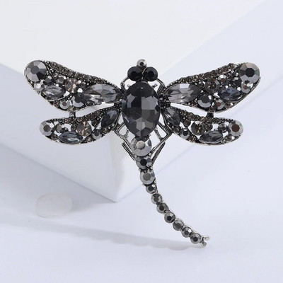 Ženski veliki kristalni vintage vilin konjic broševi gradijent cirkonski broš kukac igla modni dodaci za kaput slatki dragulj