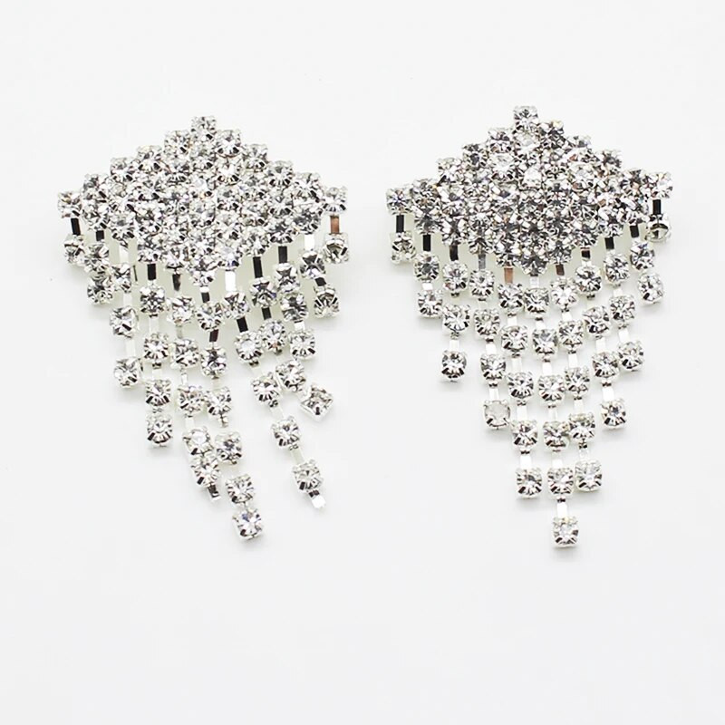 Soodushinnad Rhinestones prossid 1tk Naiste riided Ehted Dekoratsioon Kahevärviline kristallist pross DIY Käsitöö tarvikud