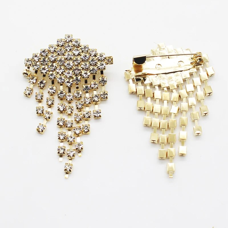 Soodushinnad Rhinestones prossid 1tk Naiste riided Ehted Dekoratsioon Kahevärviline kristallist pross DIY Käsitöö tarvikud