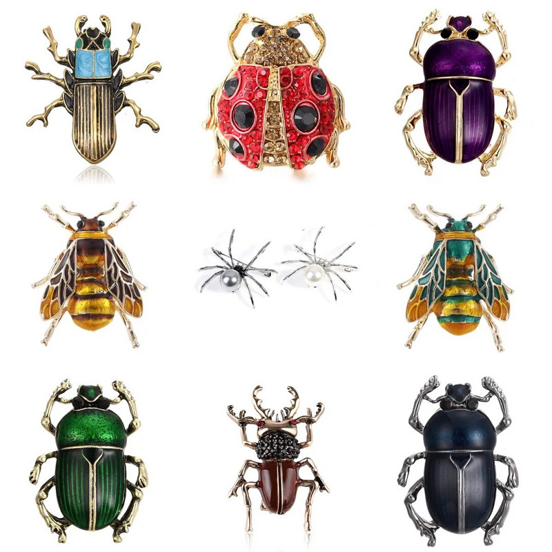 Must Spider Pearl Putukate Pross Naiste Korsage Kingitused Meestele Aksessuaarid Korea Mood Isiksus Ehted