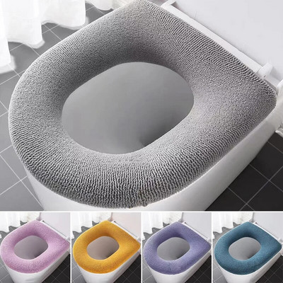 Μαλακό χειμωνιάτικο ζεστό κάλυμμα καθίσματος τουαλέτας Παχύ σκαμπό Πλεκτό Πλεκτό Μαξιλάρι Τουαλέτας Μαξιλάρι Μπιντέ που πλένεται Αξεσουάρ μπάνιου