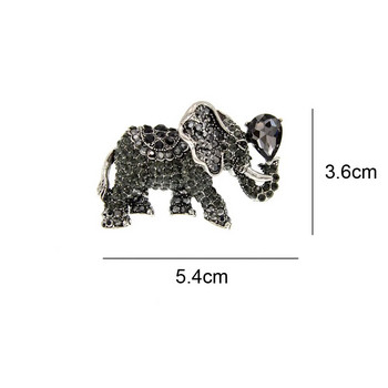 CINDY XIANG Брошки със слонове със страз за жени Ретро игли с животни 6 цвята Налични нов дизайн, високо качество 2021