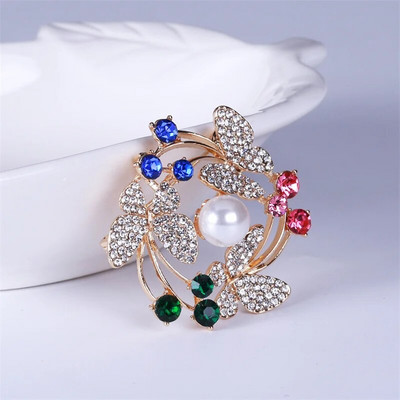 Temperament liblika pärg pross mood ehe ülikond pin kalliskivi inkrusteeritud helde pross