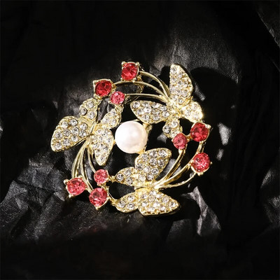 Temperament liblika pärg pross mood ehe ülikond pin kalliskivi inkrusteeritud helde pross