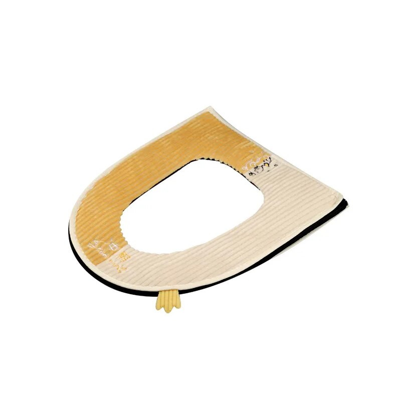 Topla flanelska podloga za WC sjedalo Zimska deblja kupaonska podloga za WC školjku Jastuk s ručkom Closestool Mat Kupaonski pribor