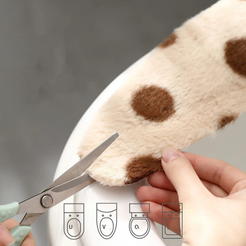 2023 Univerzalna navlaka za WC sjedalo Mekana WC pasta Ljepljiva podloga za WC školjku Periva kupaonska toplija navlaka za sjedalo Podloga Jastuk