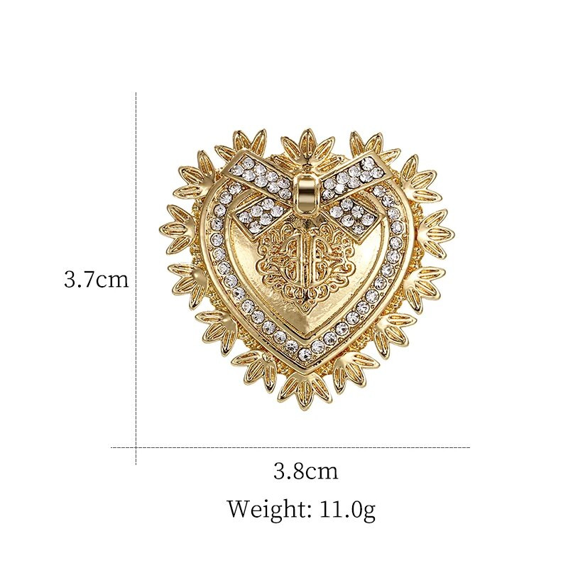 WEIMANJINGDIAN uus saabumine kullatud südamekujuline rahu lint prossnõelad mood ehted