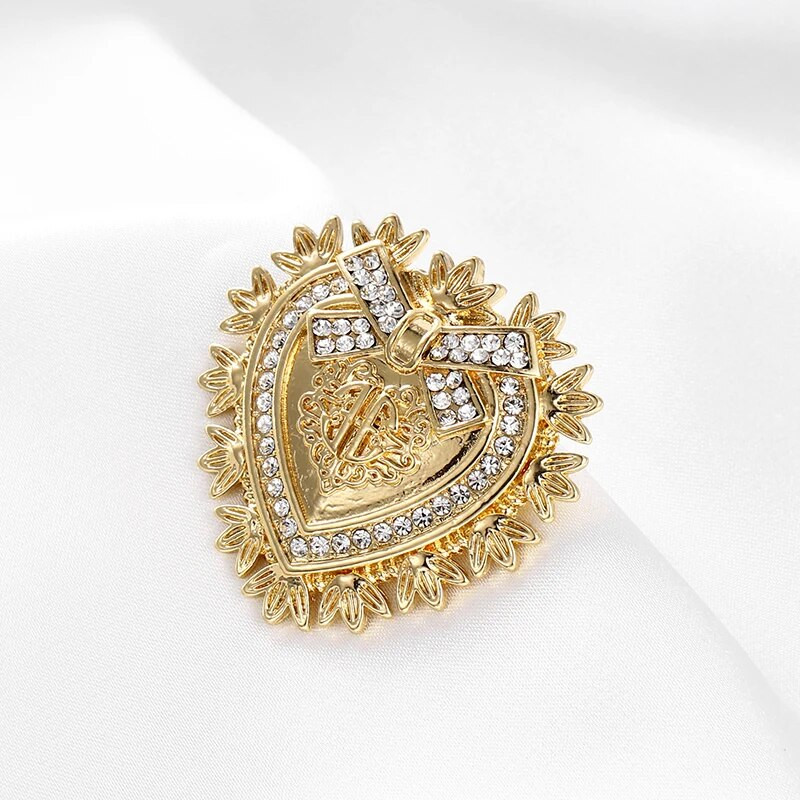 WEIMANJINGDIAN uus saabumine kullatud südamekujuline rahu lint prossnõelad mood ehted