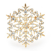 Wuli&baby Beauty Snowflake Prossid Naistele Unisex 2-värvilised Jõulud Uusaasta Talvine Lillepeo Pross Pin Kingid