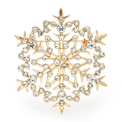 Wuli&baby Beauty Snowflake Prossid Naistele Unisex 2-värvilised Jõulud Uusaasta Talvine Lillepeo Pross Pin Kingid