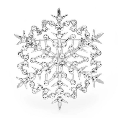Wuli&baby Beauty Snowflake Prossid Naistele Unisex 2-värvilised Jõulud Uusaasta Talvine Lillepeo Pross Pin Kingid