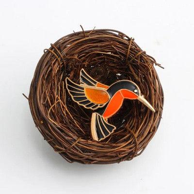 Starinski nakit Broševi za žene Šarene emajlirane igle Metalne ptice Slatki broš Ptica Kolibri Značka Dodaci visoke kvalitete