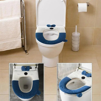 Μαλακό μαξιλαράκι για κάλυμμα καθίσματος τουαλέτας Μαξιλάρι μαξιλαριού καθίσματος τουαλέτας που πλένεται Παχύ μαξιλάρι κάλυμμα Ζεστό μαξιλάρι καθίσματος τουαλέτας για μπάνιο