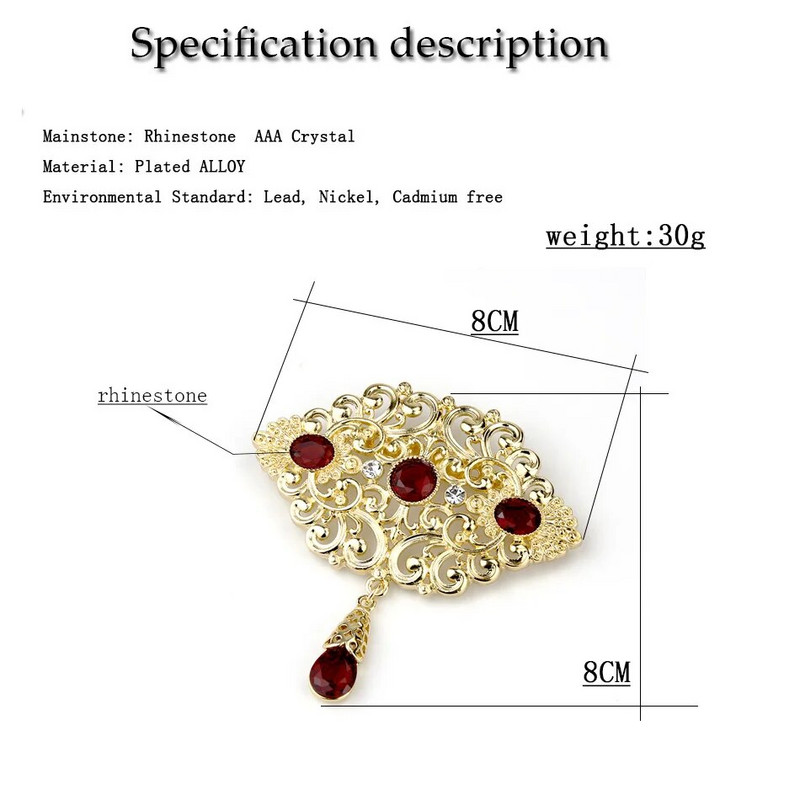 Päikesespicems Mood Maroko Naised Pross Araabia Lill Abaya Caftan Pross Hijab Pins Kuldvärvi Alžeeria Pruudi Pulmaehted