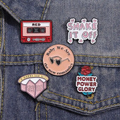 Emajlirana igla s natpisom Romantična traka Broš s ružom Prilagođena značka za rever Zabavni crtani nakit Poklon za prijatelje, djecu