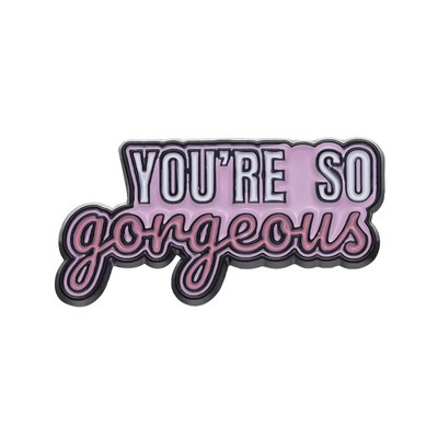 Emajlirana igla s natpisom Romantična traka Broš s ružom Prilagođena značka za rever Zabavni crtani nakit Poklon za prijatelje, djecu