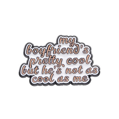 Emajlirana igla s natpisom Romantična traka Broš s ružom Prilagođena značka za rever Zabavni crtani nakit Poklon za prijatelje, djecu