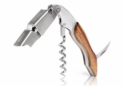 Multifunktsionaalne puidust käepidemega veinikorgitseriga pudeliavaja roostevabast terasest antiiksed veinitööriistad