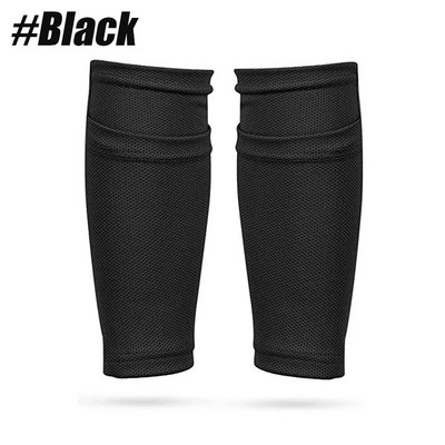 1 Paari laste jalgpalli säärekaitsme varrukad Paindlik jalgpalli säärekaitsme jalatugi polüestrist säärekaitsepatjade hoidik koos taskuga jõusaali jaoks