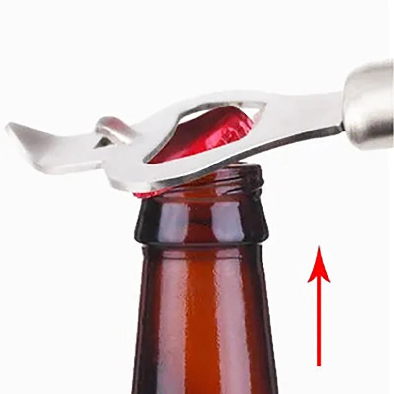 Ανοιχτήρι από ανοξείδωτο ατσάλι Ανοιχτήρι μπουκαλιού με μακριά λαβή Ανοιχτά οικιακής χρήσης Εργαλεία κουζίνας Μπαρ Εστιατόριο ανοιχτό καπάκι κρασιού Αξεσουάρ εργαλείων μπαρ