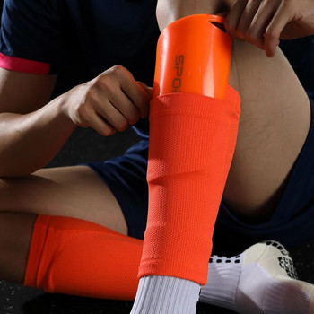 1 комплект полезни футболни защитни чорапи за възрастни деца с джобни футболни подложки за пищяла Ръкави за крака Поддържащ предпазител за пищяла Подпора за прасеца