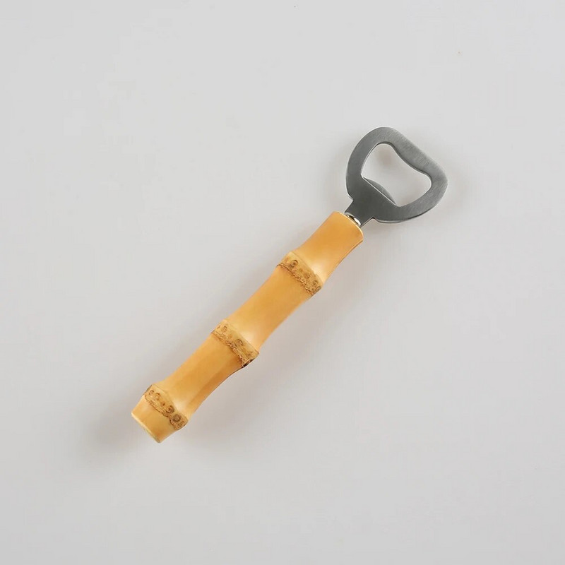 Kreativni vintage retro alat za otvaranje pića restoran kućanstvo bar kuhinja korijen bambusa drvena ručka otvarač za boce piva