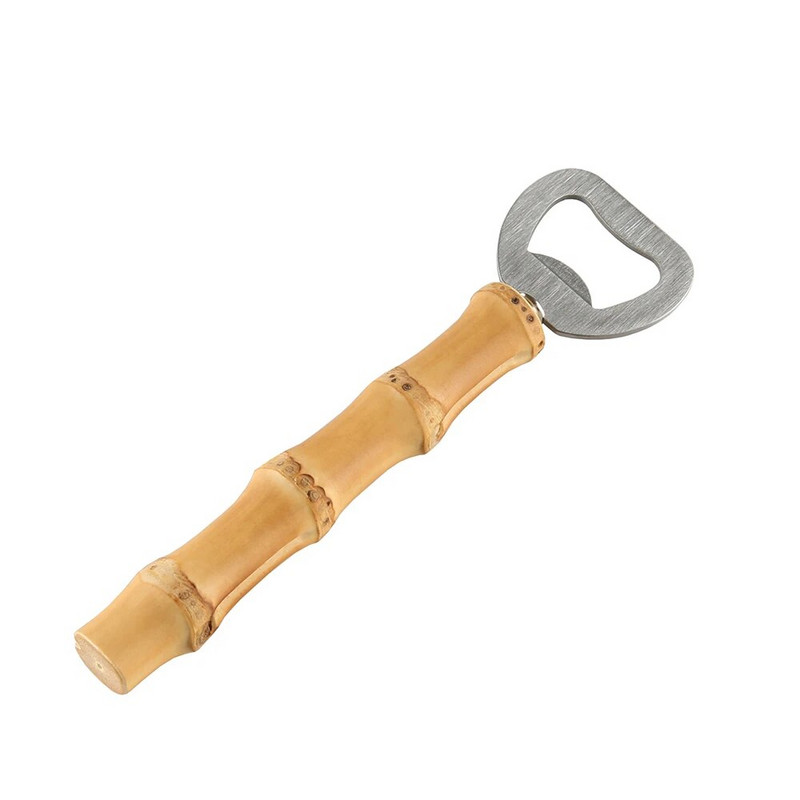 Kreativni vintage retro alat za otvaranje pića restoran kućanstvo bar kuhinja korijen bambusa drvena ručka otvarač za boce piva