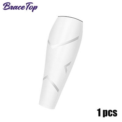 BraceTop 1 PC sporta ikru saspiešanas piedurknes apakšstilba šinas balsta aizsargs kāju aizsargzeķes basketbola skriešanai ar velosipēdu ceļojumiem