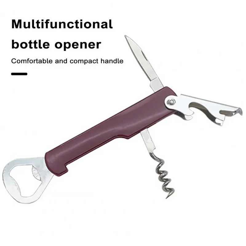 Skardos folijos pjaustytuvas butelių atidarytuvas Patvarus 3 viename nerūdijančio plieno butelių atidarytuvas namų virtuvei Vyno alaus atidarytuvas vandeniui, kad būtų lengva