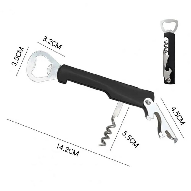 Skardos folijos pjaustytuvas butelių atidarytuvas Patvarus 3 viename nerūdijančio plieno butelių atidarytuvas namų virtuvei Vyno alaus atidarytuvas vandeniui, kad būtų lengva