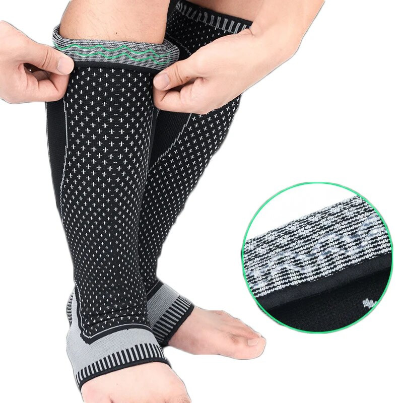 1 paar kootud jooksujalgrattasoojendajad Elastne pahkluu kaitse jalgpallile korvpallile spordijala sääre kompressioonvarrukad