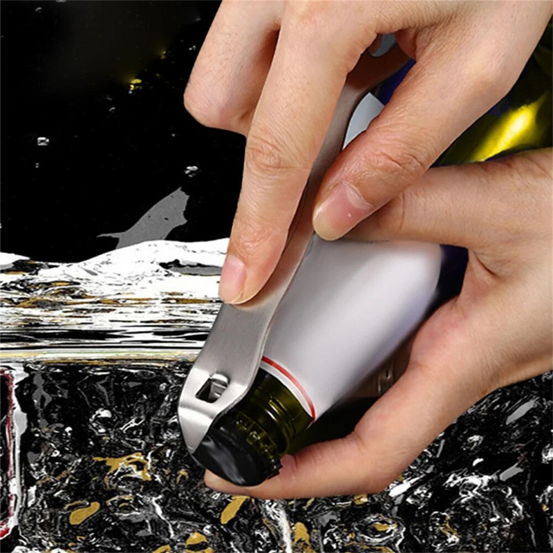 srebrnasti preklopni čep za bočicu Odstranjivač od nehrđajućeg čelika Odkapač bočice od nehrđajućeg čelika Otvarač za oralnu tekućinu u ljekarni