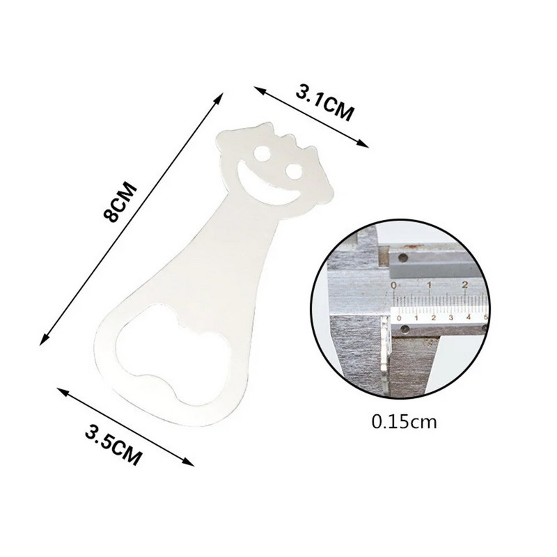 Plokščiasis butelių atidarytuvas "Smile Face" alaus butelių atidarytuvas Nešiojamas didelio našumo mielas plokščias butelių atidarytuvas "Bay Bar" vyno butelio kamštinis varžtas