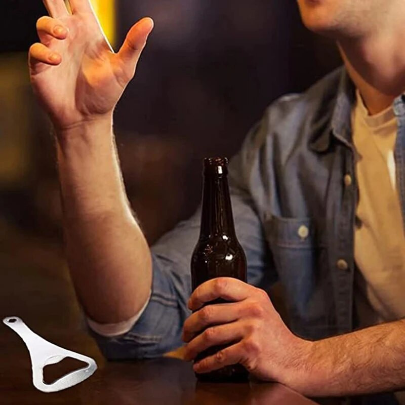 3 vnt / maišelis viso plieno skaidrios spalvos alaus butelių atidarytuvas gėrimų butelių atidarytuvas alaus vairuotojas barmenas butelių atidarytuvas