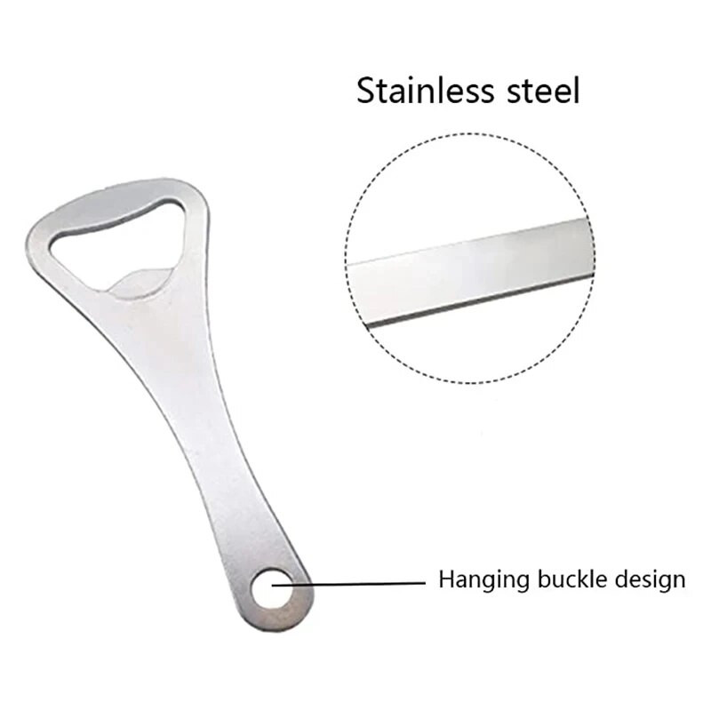 3 vnt / maišelis viso plieno skaidrios spalvos alaus butelių atidarytuvas gėrimų butelių atidarytuvas alaus vairuotojas barmenas butelių atidarytuvas