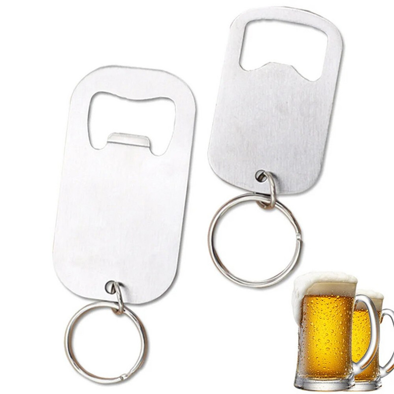 Nešiojamas Creative nerūdijančio plieno butelių atidarytuvas Raktų pakabukas gazuotų gėrimų starteris Nešiojami butelių atidarytuvai Metalinis raktų pakabukas