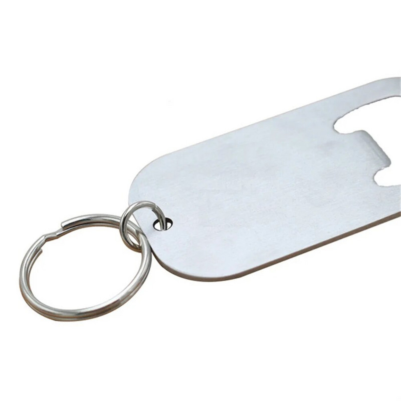 Nešiojamas Creative nerūdijančio plieno butelių atidarytuvas Raktų pakabukas gazuotų gėrimų starteris Nešiojami butelių atidarytuvai Metalinis raktų pakabukas