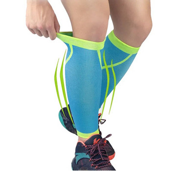 1 ζεύγος Nylon μανίκια ποδιών συμπίεσης γάμπας για άντρες Γυναικεία γυμναστική για τρέξιμο Leg Warmer Shin Guard Sport Protector
