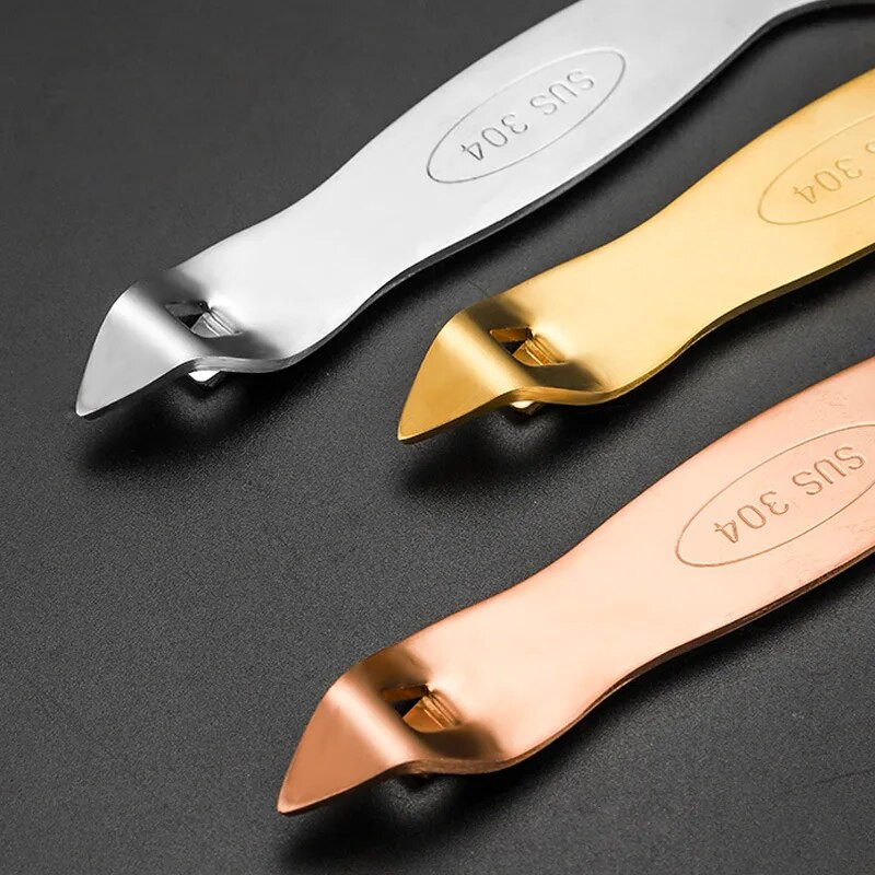 Patvarus nerūdijančio plieno alaus vyno butelių atidarytuvas, barmenas, nešiojamasis plokščias dangtelis kamščiatraukio nuėmimo juostos virtuvės priedai