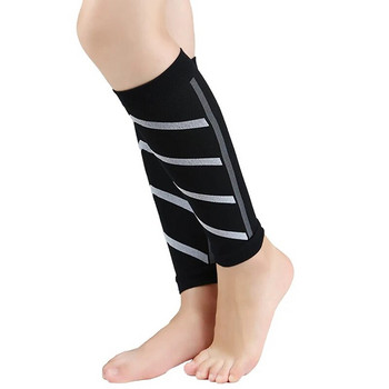 1 Ζεύγος μανίκια συμπίεσης γάμπας μανίκια συμπίεσης ποδιών τρεξίματος 20-30 mmHg κάλτσες συμπίεσης για νάρθηκα κνήμης για άνδρες γυναίκες