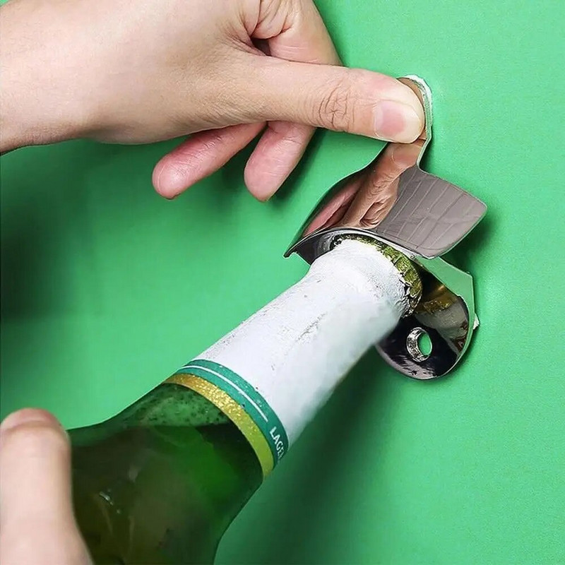 Roostevabast terasest baariklubi tarvikud kuummüük Pudeliavaja Seinale kinnitatav avaja baar Õllesoodakork Tööriistad Fikseeritud veiniavaja