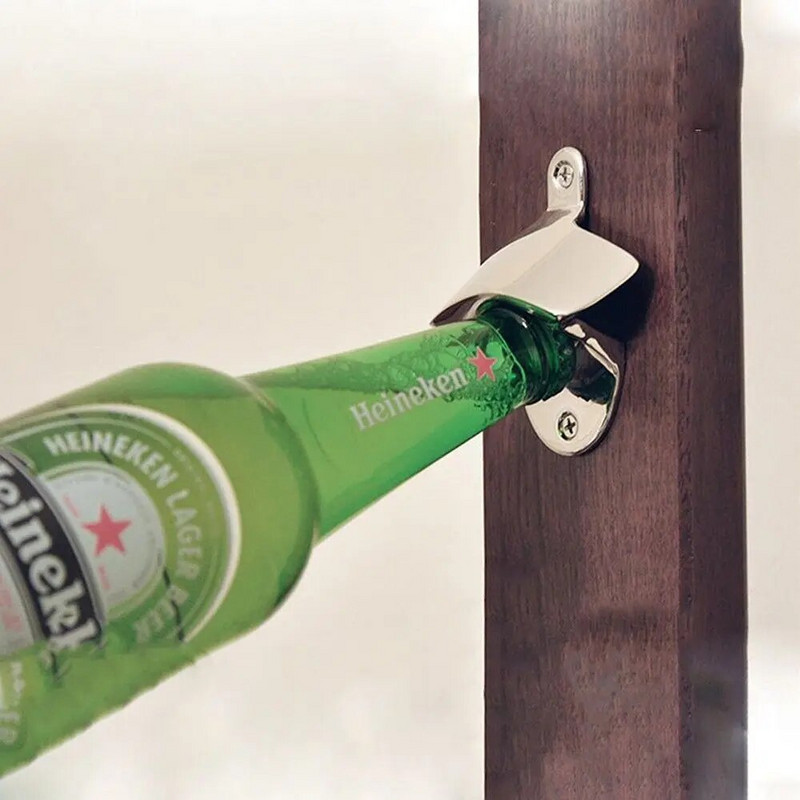 Roostevabast terasest baariklubi tarvikud kuummüük Pudeliavaja Seinale kinnitatav avaja baar Õllesoodakork Tööriistad Fikseeritud veiniavaja