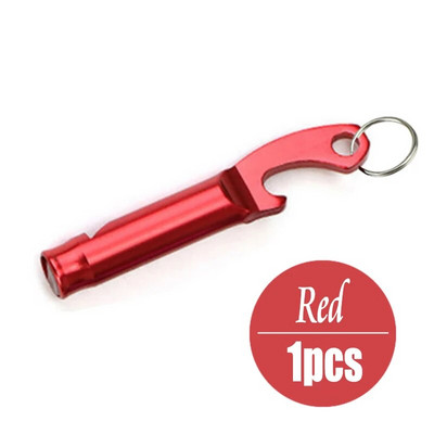 Putpelių 1vnt Daugiafunkcinis švilpuko raktų pakabukas aliuminio lydinio butelių atidarytuvas švilpukas butelių atidarytuvas gelbėjimo švilpukas nuoroda