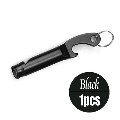 Putpelių 1vnt Daugiafunkcinis švilpuko raktų pakabukas aliuminio lydinio butelių atidarytuvas švilpukas butelių atidarytuvas gelbėjimo švilpukas nuoroda