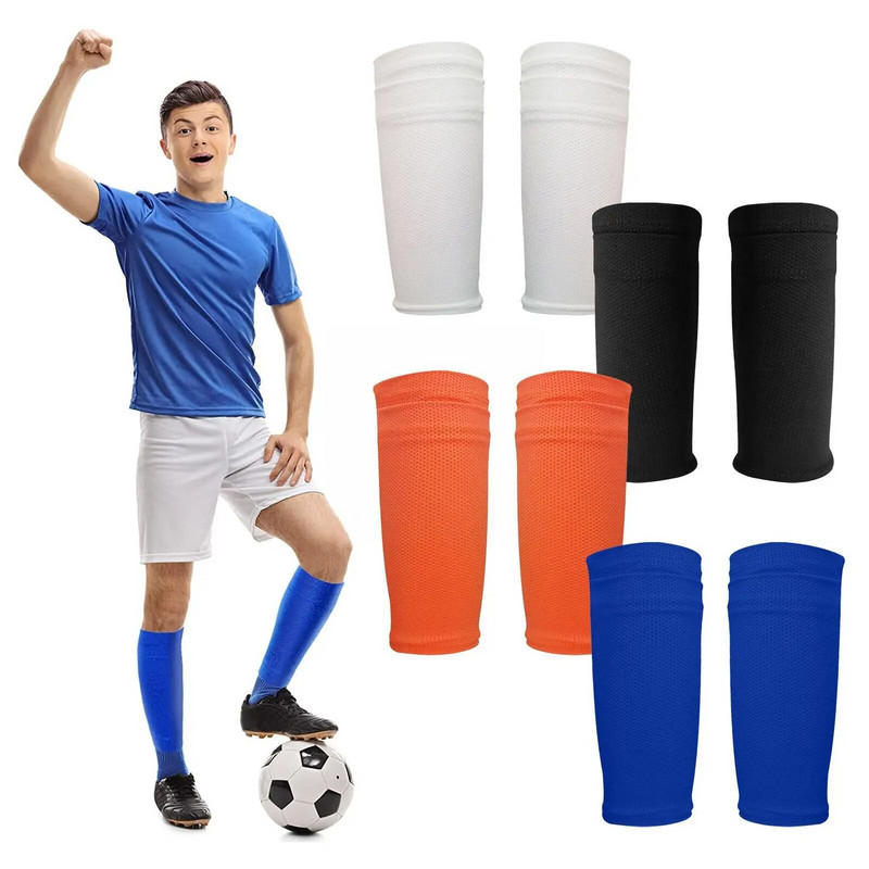 Jalgpall säärekaitse sokk kahekihiline jalgpall säärepadjad hoidik jalalaba sokid kaitse jalgpall varrukad lastele poistele meestele F2s5