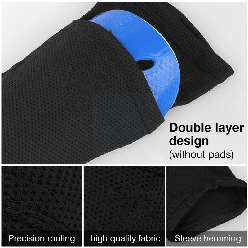 Jalgpall säärekaitse sokk kahekihiline jalgpall säärepadjad hoidik jalalaba sokid kaitse jalgpall varrukad lastele poistele meestele F2s5