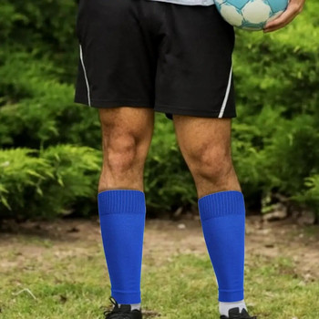 Компресивен чорап за крака без крака Дишащ футболен предпазител за пищяла Подложка Чорап с ръкави за футболни предпазители за пищяла Детски футболни канилера
