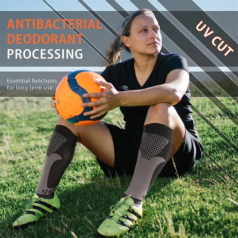 1 paar säärekompressioonvarrukat meestele, naistele – säärevarrukate ja säärelahaste tugi jalakrampide leevendamiseks, veenilaiendite korral, jooksmiseks