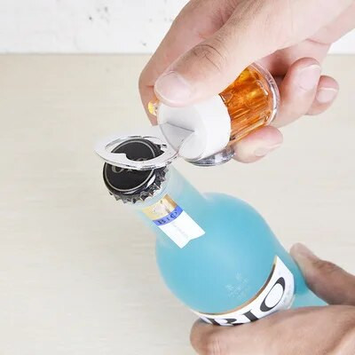 Nešiojamas alaus butelių atidarytuvas raktų pakabukas Mini kišeninis aliuminio lydinio gėrimų alaus butelių atidarytuvas Virtuvės įrankiai Baro priedai Pradžia