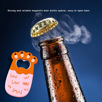 2023 Творческа отварачка за бутилки вино Нов анимационен филм Дебел котешки нокът Магнитно засмукване Меко лепило PVC Стикер за хладилник Отварачка за консерви за бира